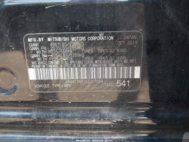 2020 MITSUBISHI OUTLANDER JA4AZ3A37LZ017084 Photo 8