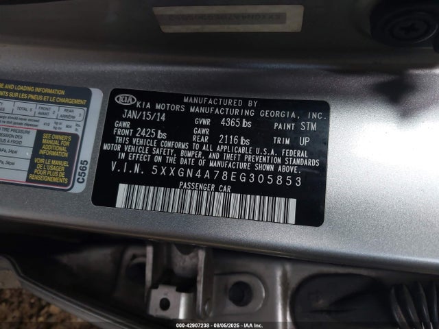 5XXGN4A78EG305853 KIA dohc gdi theta ii