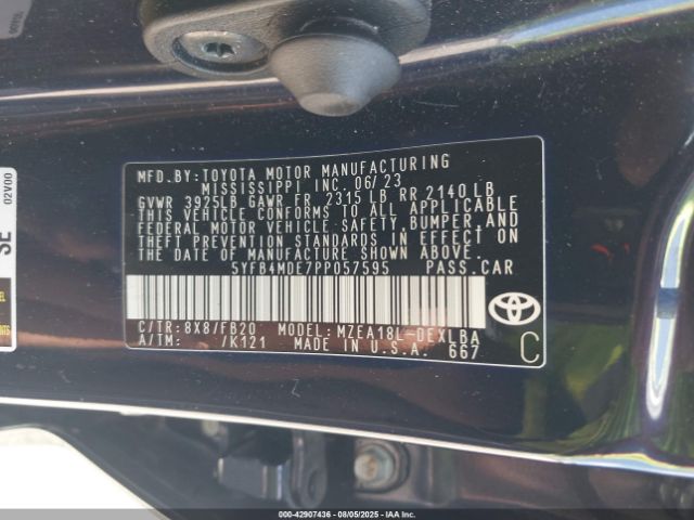 2023 TOYOTA COROLLA 5YFB4MDE7PP057595 Photo 8