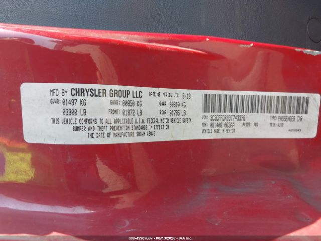 2013 FIAT 500C 3C3CFFDR8DT743378 Photo 8