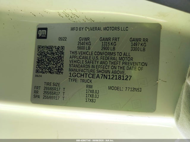 Chevrolet lcv 2022 1GCHTCEA7N1218127 Image 9