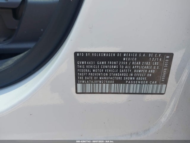 3VWLA7AJ8FM275600 Volkswagen Jetta