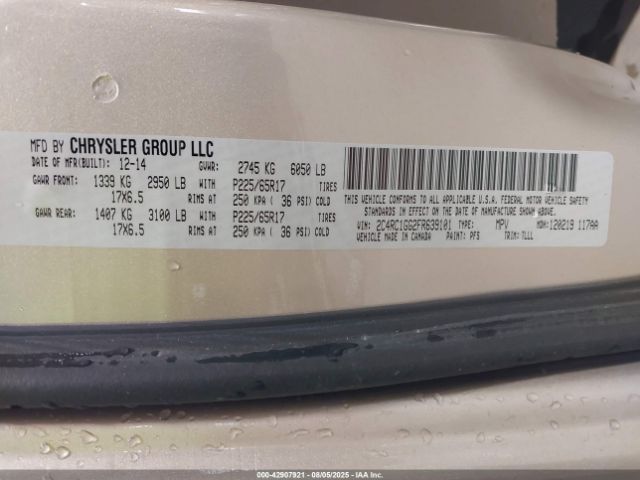 2015 CHRYSLER TOWN & COUNTRY 2C4RC1GG2FR639101 Photo 8