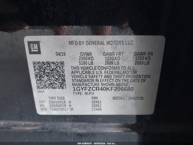 2019 CADILLAC XT4 1GYFZCR40KF206680 Photo 8