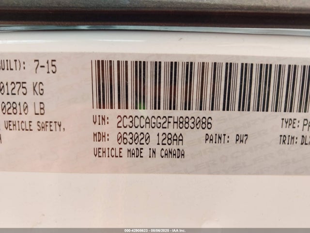 Chrysler 300 2015 2C3CCAGG2FH883086 Image 9