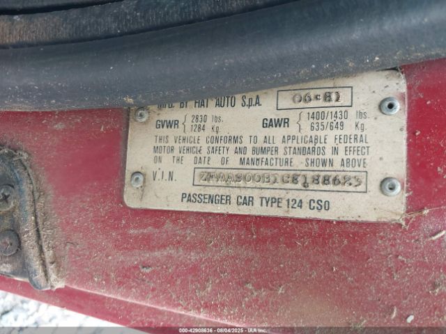 1982 FIAT 124 ZFAAS00B1C8188623 Photo 8