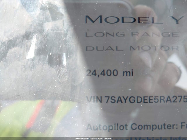 2024 TESLA MODEL Y 7SAYGDEE5RA275985 Photo 6