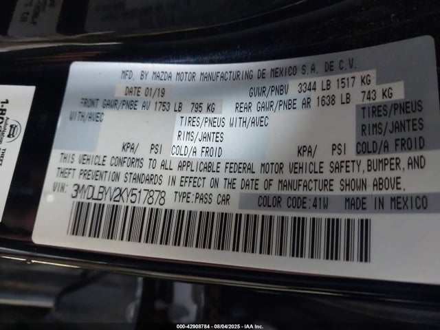 3MYDLBYV2KY517878 Toyota p5v