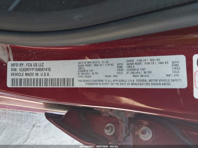 RAM 1500 2025 1C6SRFFP1SN581415 Image 9