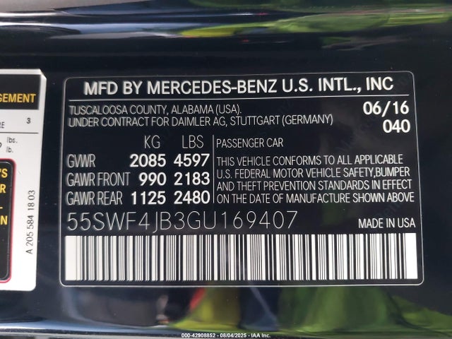 2016 MERCEDES-BENZ C 300 55SWF4JB3GU169407 Photo 8