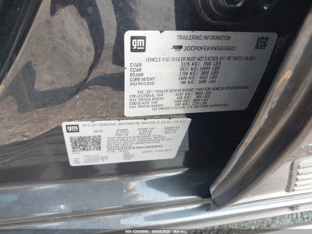 Chevrolet l3b 2022 3GCPDFEK6NG606843 Image 9