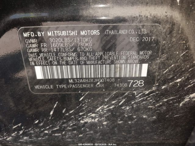 2018 MITSUBISHI MIRAGE ML32A4HJXJH007408 Photo 8