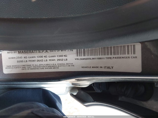 ZAM56RRL9H1198911 Maserati m156b