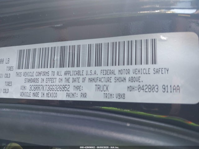 RAM 1500 2016 3C6RR7KT3GG326952 Image 9