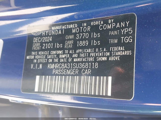 Hyundai mpi gamma ii 2025 KMHRC8A31SU368118 Image 9