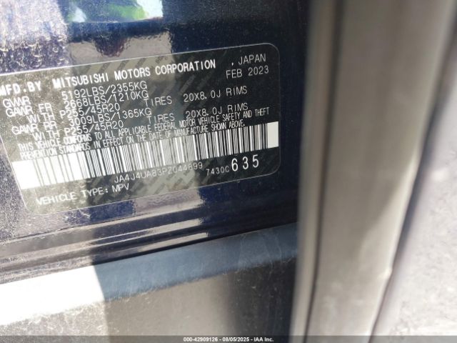 2023 MITSUBISHI OUTLANDER JA4J4UA83PZ044899 Photo 8