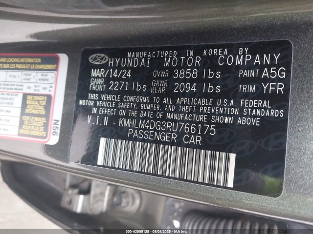 Hyundai mpi nu pe 2024 KMHLM4DG3RU766175 Image 9