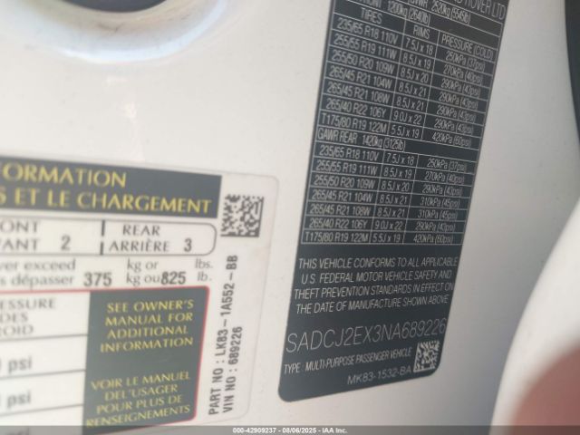 2022 JAGUAR F-PACE SADCJ2EX3NA689226 Photo 8