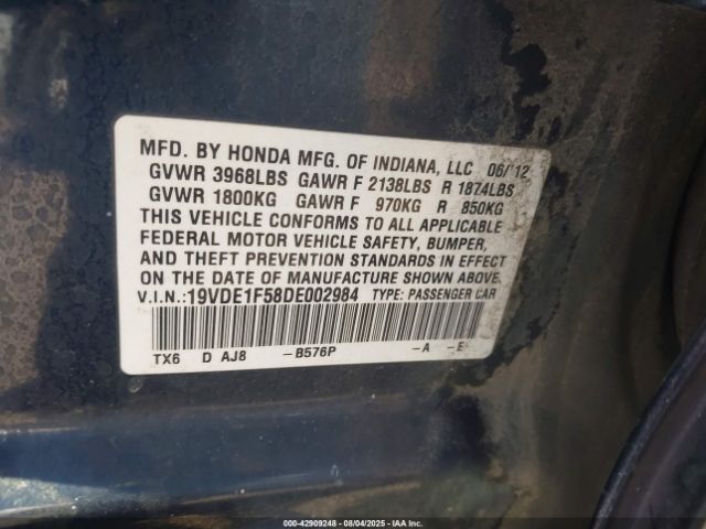 2013 ACURA ILX 19VDE1F58DE002984 Photo 8