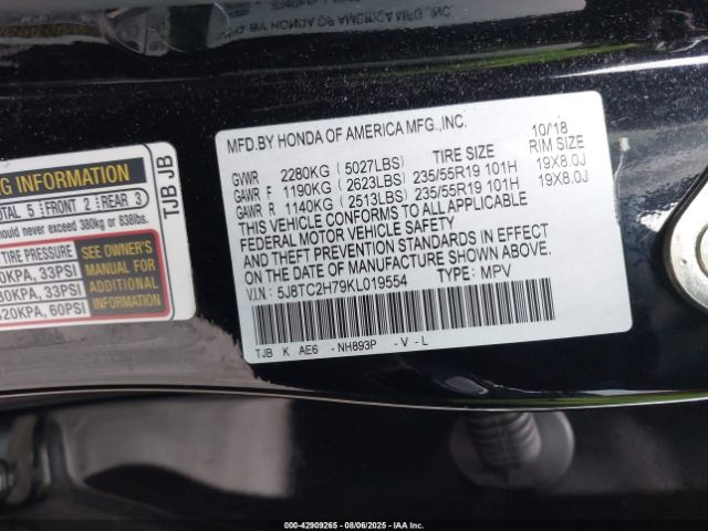 2019 ACURA RDX 5J8TC2H79KL019554 Photo 8