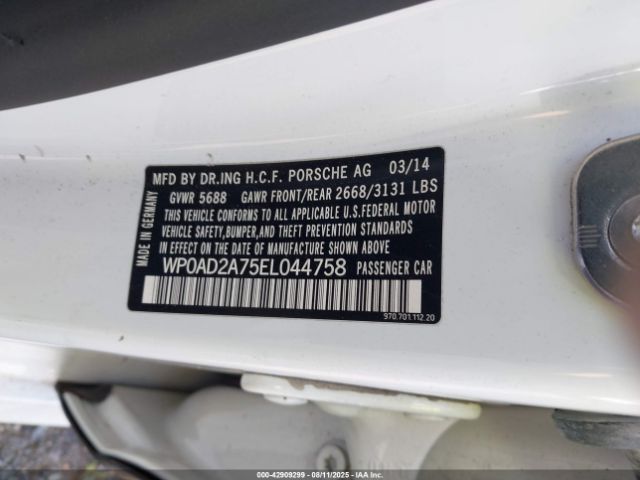 2014 PORSCHE PANAMERA E-HYBRID WP0AD2A75EL044758 Photo 8