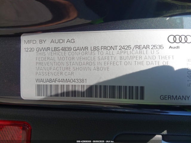 2021 AUDI A4 WAUABAF44MA043381 Photo 8