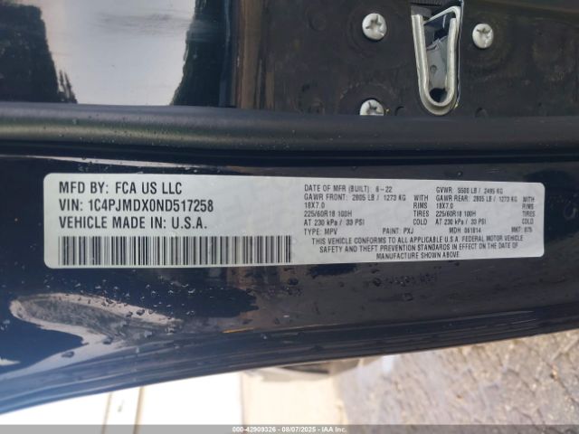 2022 JEEP CHEROKEE 1C4PJMDX0ND517258 Photo 8