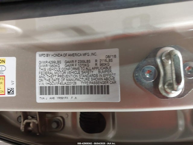 1HGCV1F45JA223128 Honda l15be