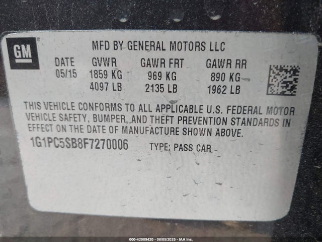 1G1PC5SB8F7270006 Chevrolet LUV