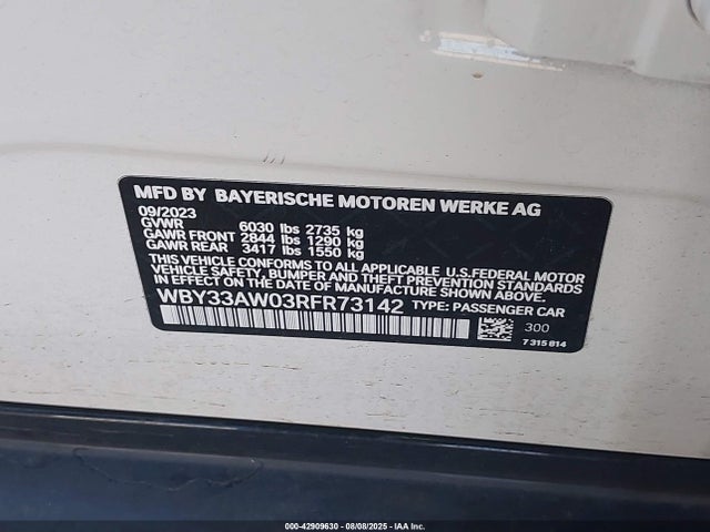 WBY33AW03RFR73142 BMW I4