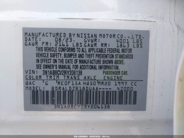 Nissan 2024 2024 3N1AB8CV2RY206138 Image 9
