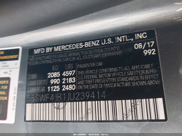55SWF4JB1JU239414 Mercedes-Benz m274