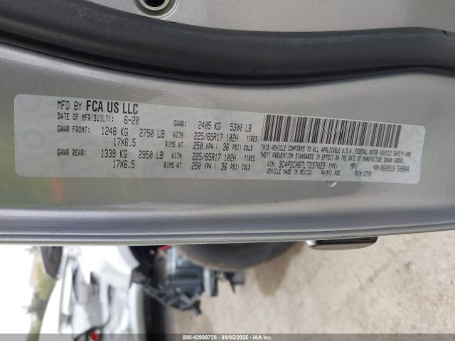 2020 DODGE JOURNEY 3C4PDCAB7LT237029 Photo 8