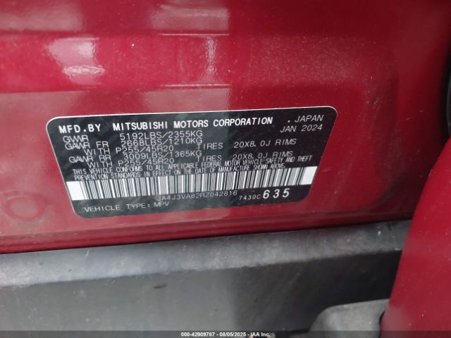 2024 MITSUBISHI OUTLANDER JA4J3VA82RZ042816 Photo 8