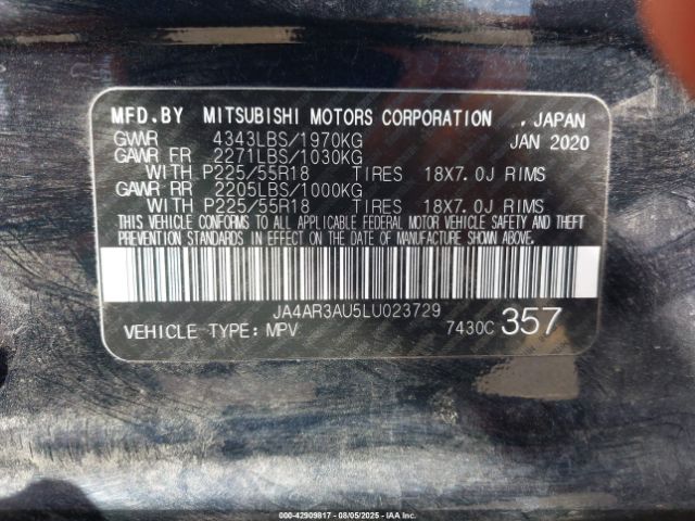 2020 MITSUBISHI OUTLANDER SPORT JA4AR3AU5LU023729 Photo 8