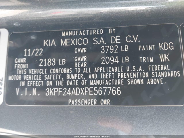 KIA mpi nu 2023 3KPF24ADXPE567766 Image 9