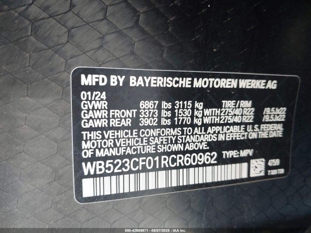 BMW Ix 2024 WB523CF01RCR60962 Image 9
