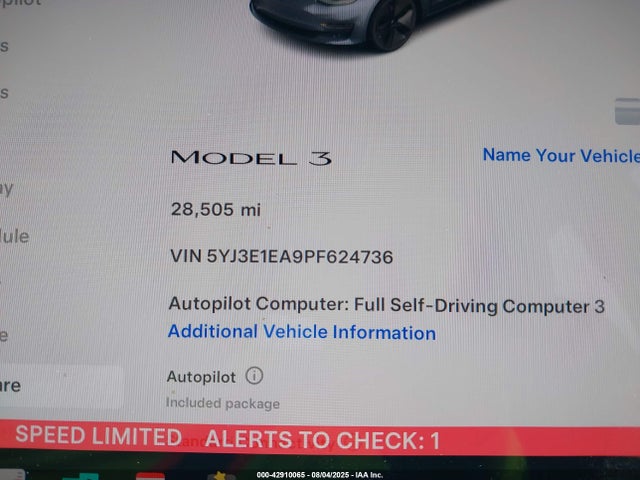 5YJ3E1EA9PF624736 Tesla 2023