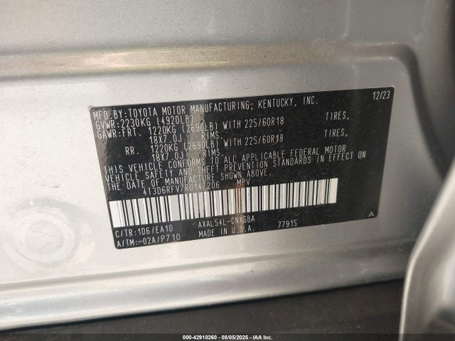 Toyota a25a-fxs 2024 4T3D6RFV7RU147206 Image 9