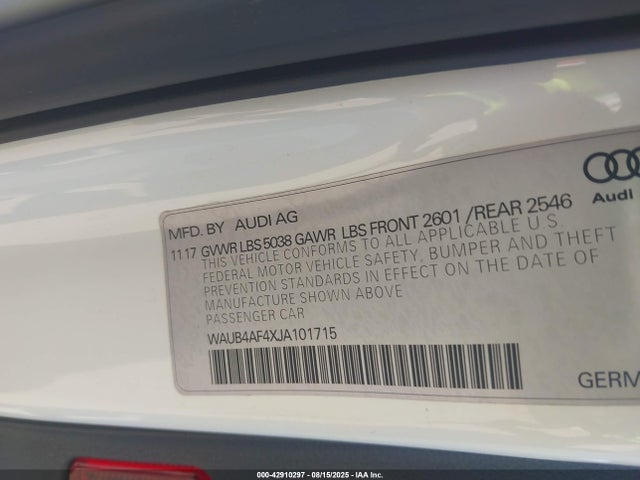 2018 AUDI S4 WAUB4AF4XJA101715 Photo 8