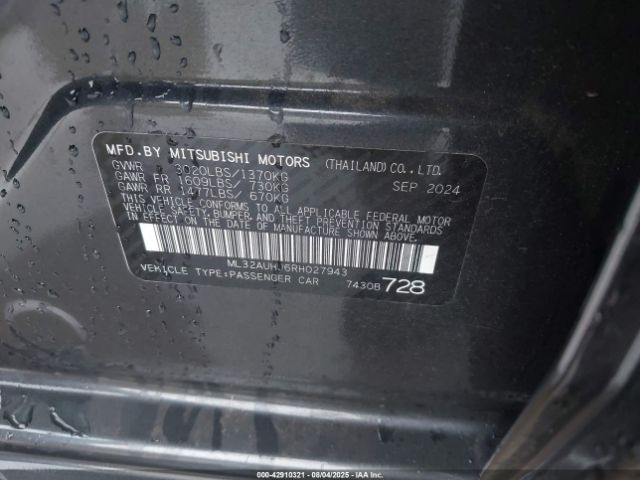2024 MITSUBISHI MIRAGE ML32AUHJ6RH027943 Photo 8