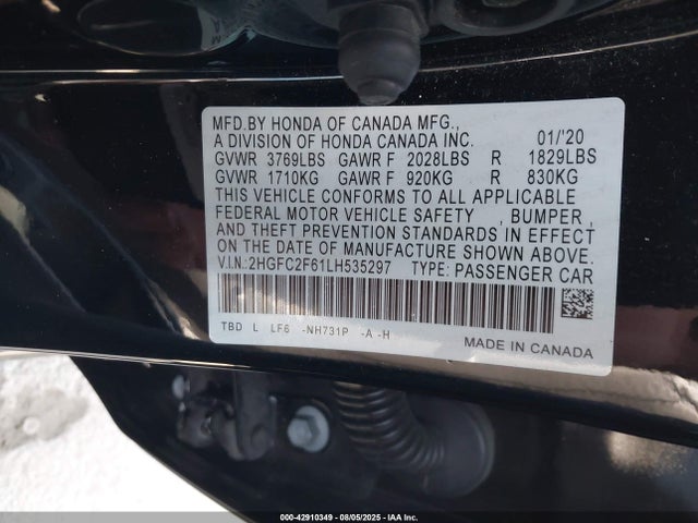 2HGFC2F61LH535297 Honda k20c2