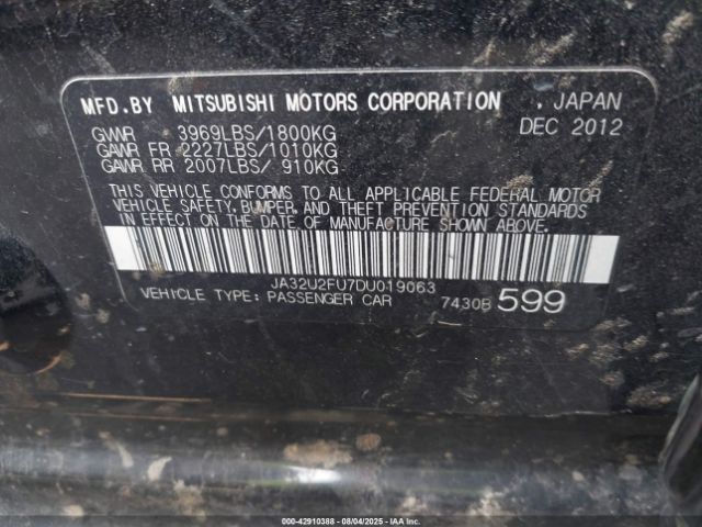 2013 MITSUBISHI LANCER JA32U2FU7DU019063 Photo 8