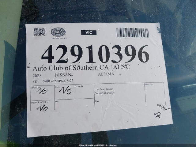 1N4BL4CV8PN378827 Nissan 2023