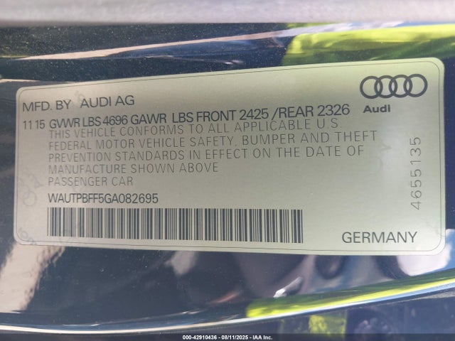 2016 AUDI A3 E-TRON WAUTPBFF5GA082695 Photo 8