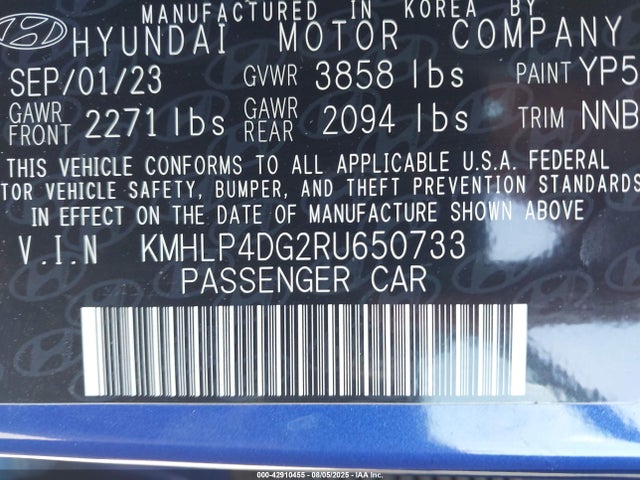KMHLP4DG2RU650733 Hyundai mpi nu pe