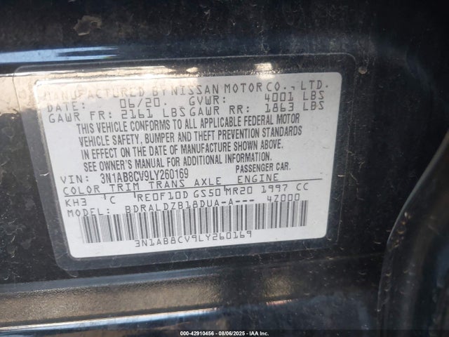 3N1AB8CV9LY260169 Nissan Sentra