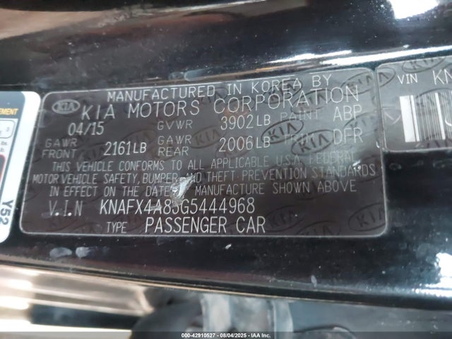 KNAFX4A83G5444968 KIA gdi nu