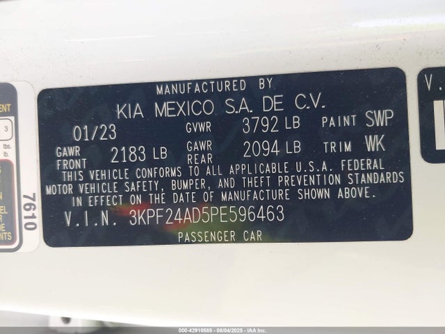 KIA mpi nu 2023 3KPF24AD5PE596463 Image 9