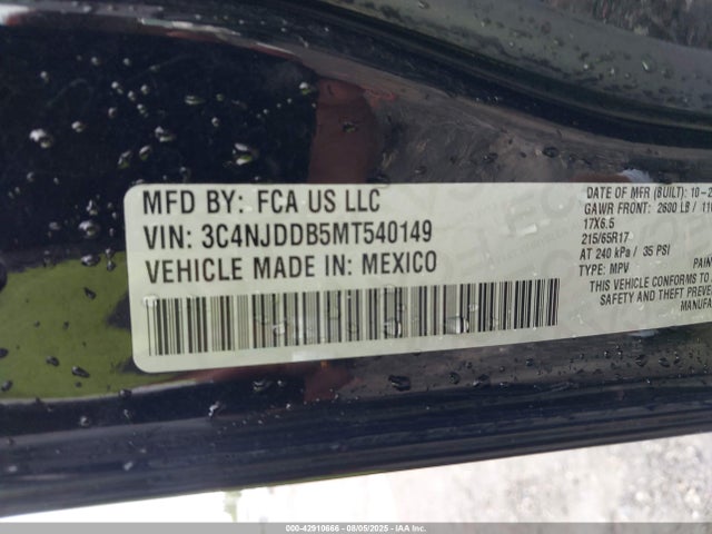 Jeep Compass 2021 3C4NJDDB5MT540149 Image 9